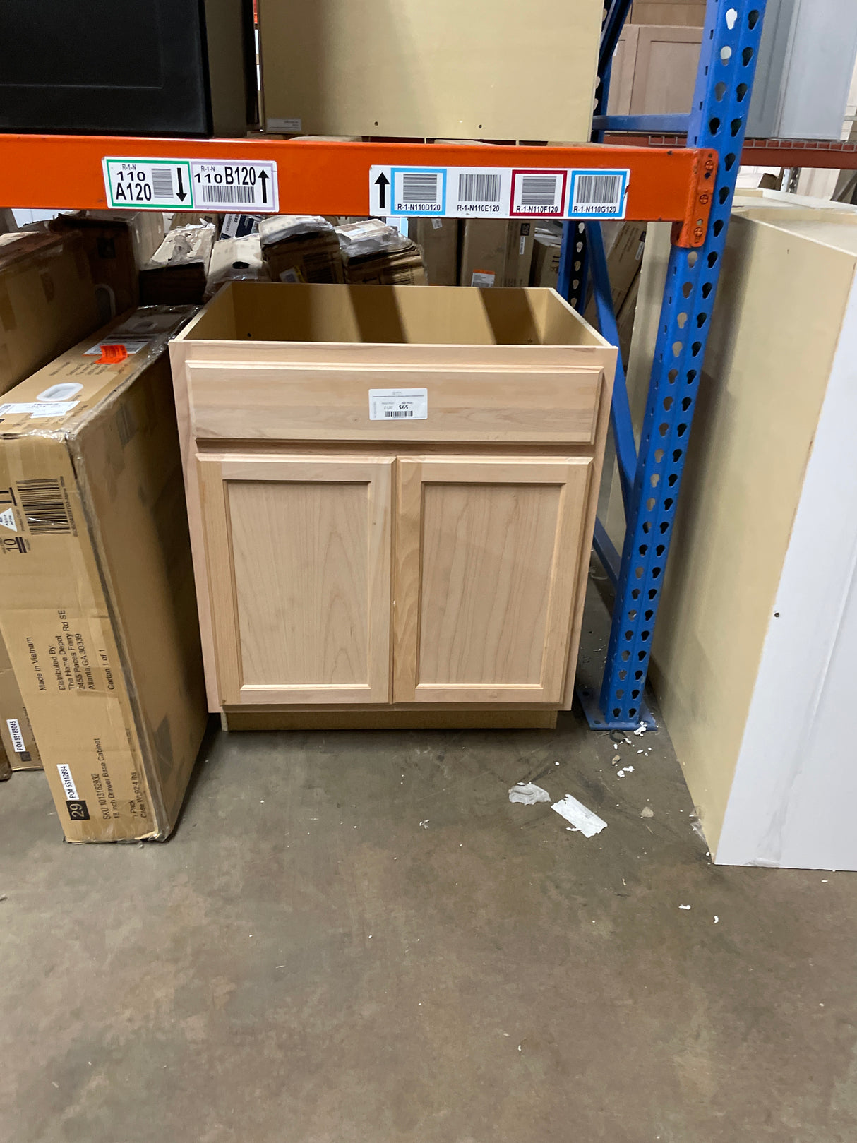Hampton Assembled 30x34.5x24 in. Sink Base Cabinet in Unfinished Beech