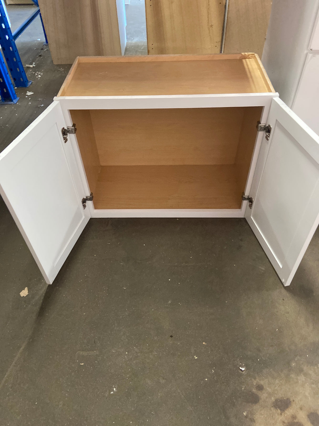Courtland Polar White Finish Laminate Shaker Stock Assembled Wall Kitchen Cabinet 30 in. x 24 in. x 15 in.