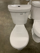 2-piece 1.1 GPF/1.6 GPF Dual Flush Round Toilet in White