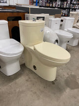 Sublime 1-Piece 0.8/1.28 GPF Dual Flush Elongated Toilet in Bisque with Seat Included