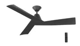 Easton 52 in. Indoor/Outdoor Matte Black with Matte Black Blades Ceiling Fan with Remote Included