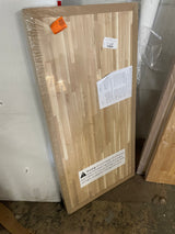 4 ft. L x 25 in. D Unfinished Oak Solid Wood Butcher Block Countertop with Eased Edge