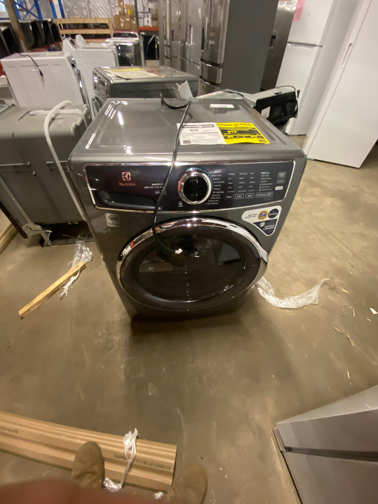 4.5 cu. ft. Stackable Front Load Washer in Titanium with SmartBoost, Optic Whites, and Pure Rinse