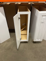 Hampton Satin White Raised Panel Stock Assembled Base Kitchen Cabinet (9 in. x 34.5 in. x 24 in.)