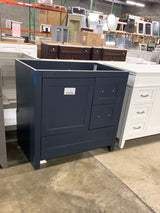 Craye 36 in. W x 22 in. D x 34 in. H Bath Vanity Cabinet without Top in Deep Blue