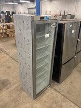24 in. 12 cu. ft. Manual Defrost Upright Freezer Glass Door Commercial Reach in Stainless-Steel Garage Ready