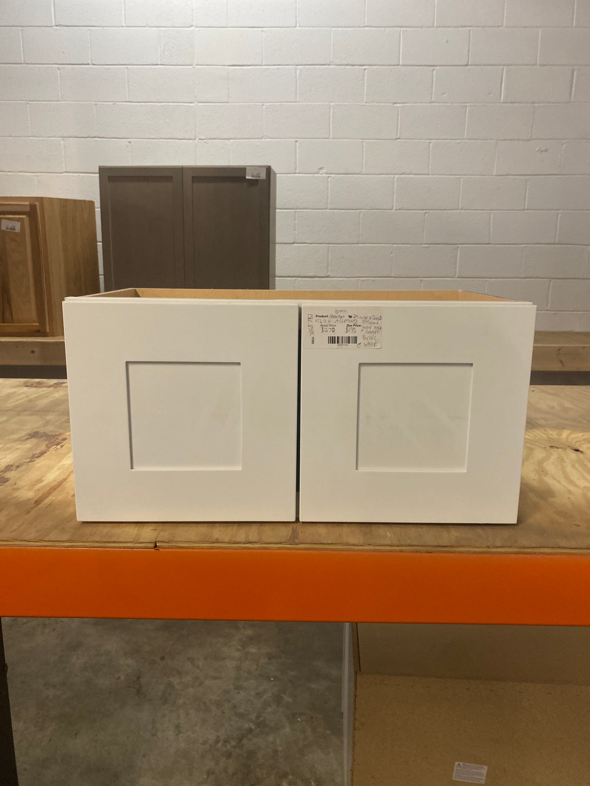 Newport 24 in. W x 12 in. D x 12 in. H Assembled Plywood Wall Bridge Kitchen Cabinet in Pacific White with Soft Close