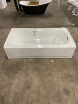 Aloha 60 in. Right Drain Rectangular Alcove Soaking Bathtub in White
