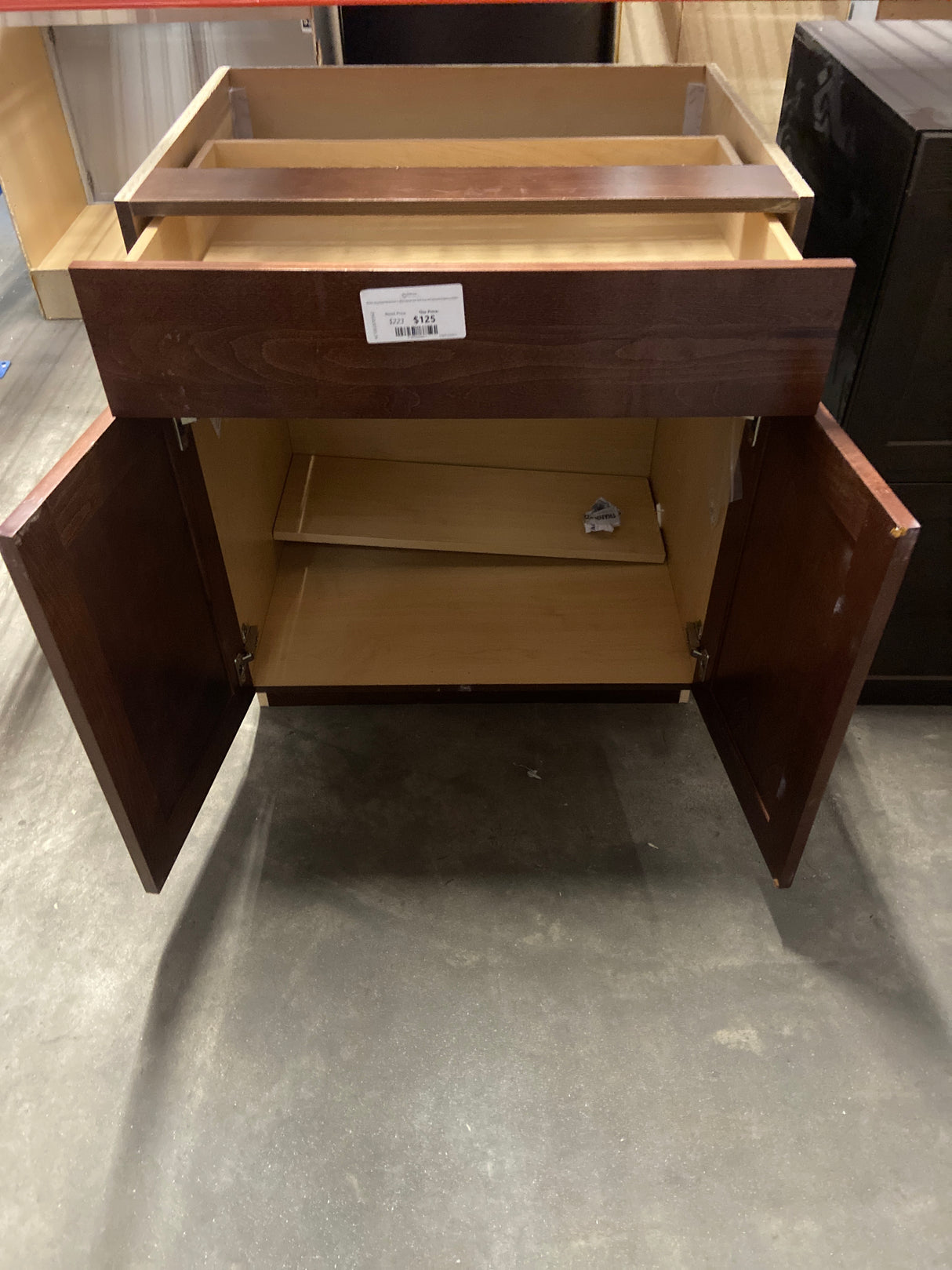 Benton Assembled 30x34.5x24 in. Base Cabinet with Soft Close Full Extension Drawer in Amber
