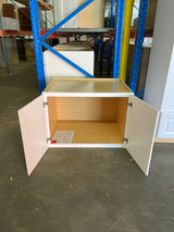 Hampton 33 in. W x 24 in. D x 96 in. H Assembled Double Oven Cabinet in Satin White