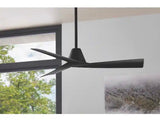 Easton 52 in. Indoor/Outdoor Matte Black with Matte Black Blades Ceiling Fan with Remote Included