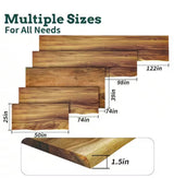 6 ft. L x 25 in. D Finished Saman Solid Wood Butcher Block Countertop With Live Edge