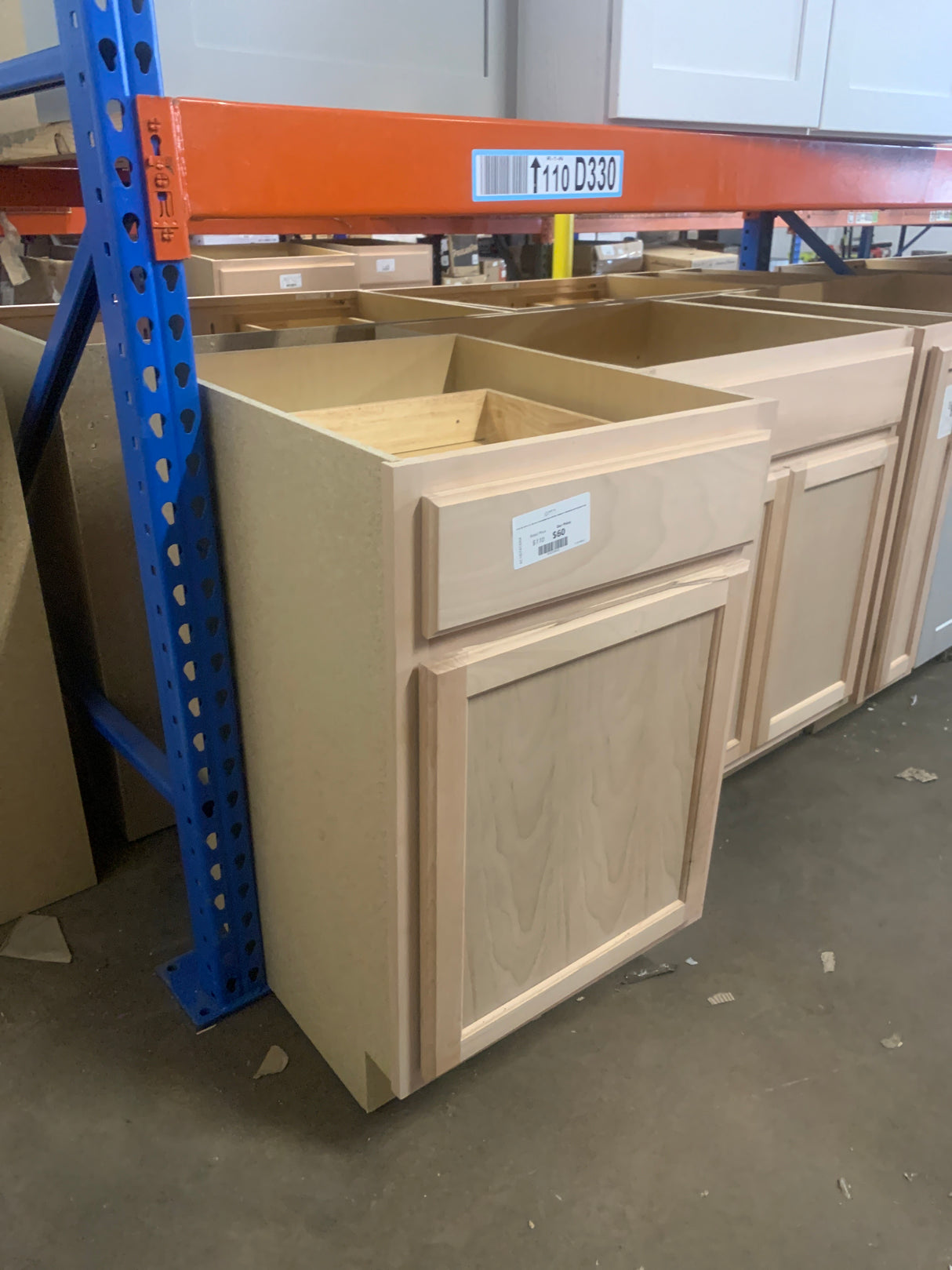 21 in. W x 24 in. D x 34.5 in. H Assembled Base Kitchen Cabinet in Unfinished with Recessed Panel