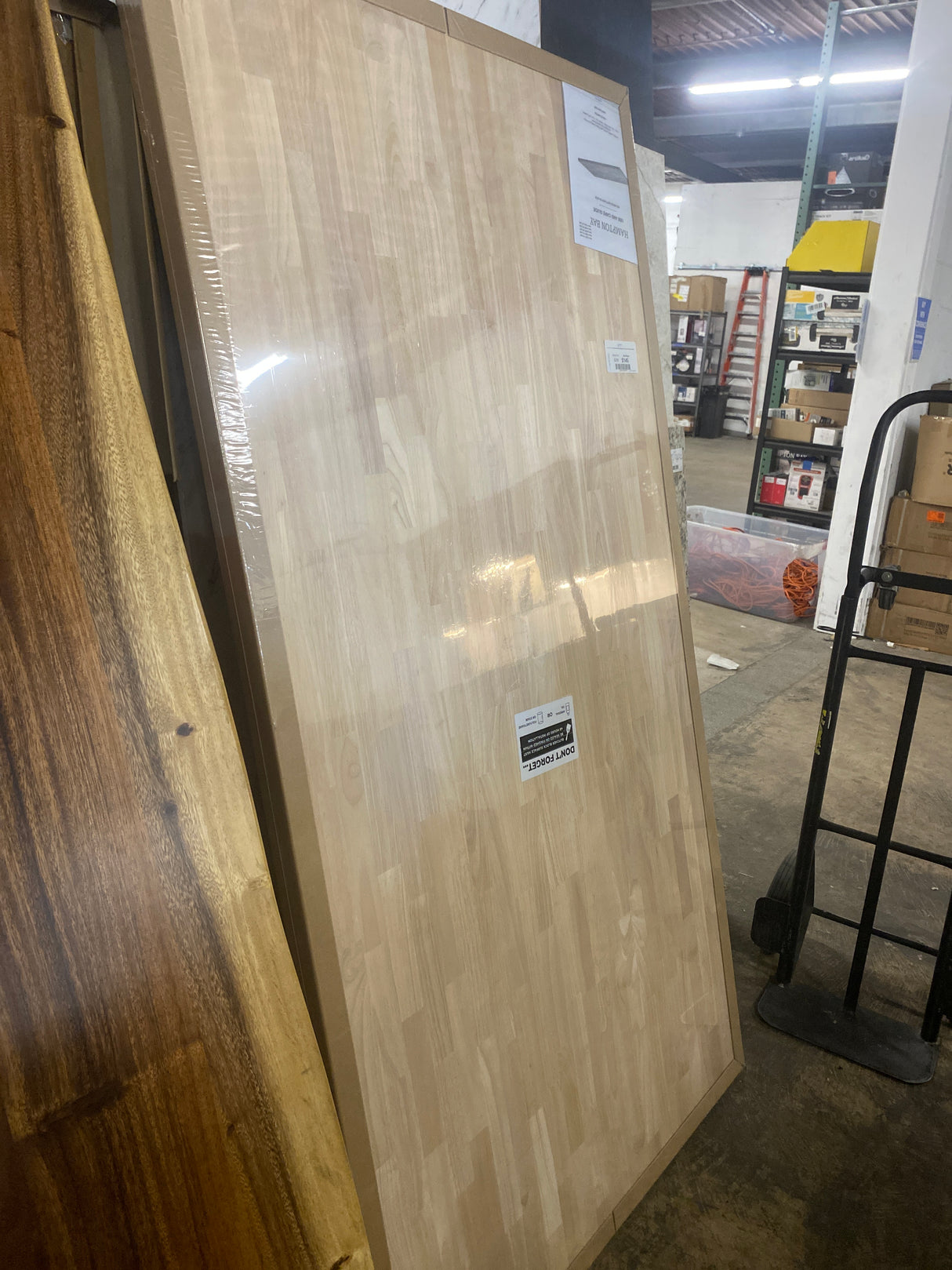 6 ft. L x 39 in. D Unfinished Hevea Butcher Block Island Countertop in With Standard Edge