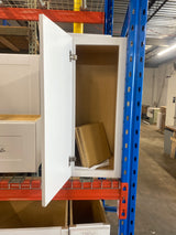 Satin White Stock Assembled Wall m Cabinet (12 in. x 30 in. x 12 in.)