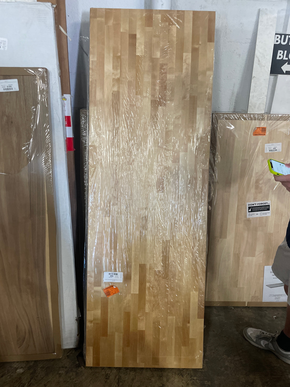 6 ft. L x 25 in. D Finished Engineered Birch Butcher Block Countertop