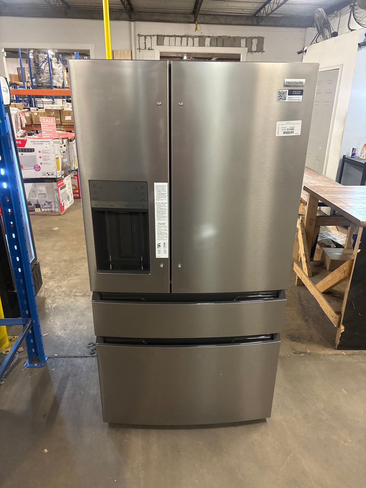 36 in. 26 cu. ft. Standard-Depth 4-Door French Door Refrigerator in Fingerprint-Resistant Stainless Steel Look