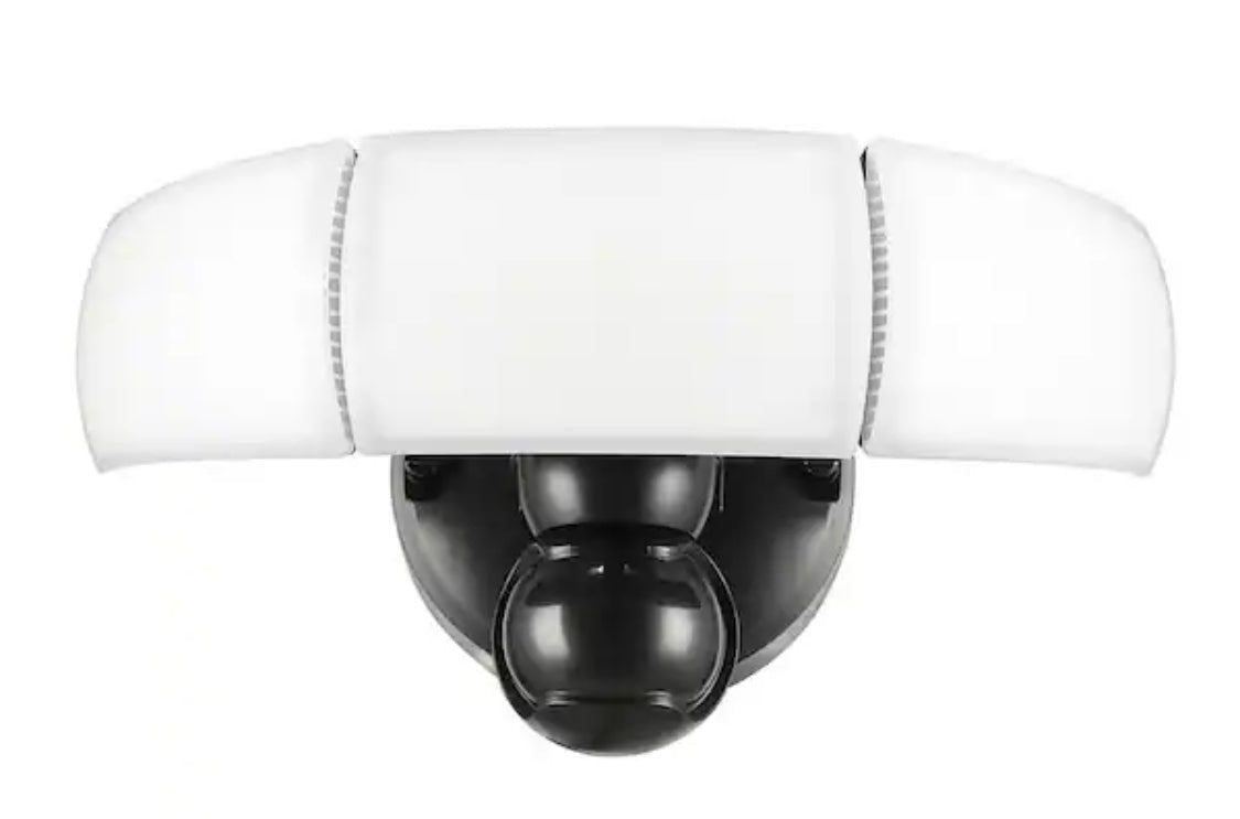 MaxDetect 240-Degree Black Motion Activated Wired Outdoor 3-Head Dusk-to-Dawn LED Security Flood Light 3000 Lumens