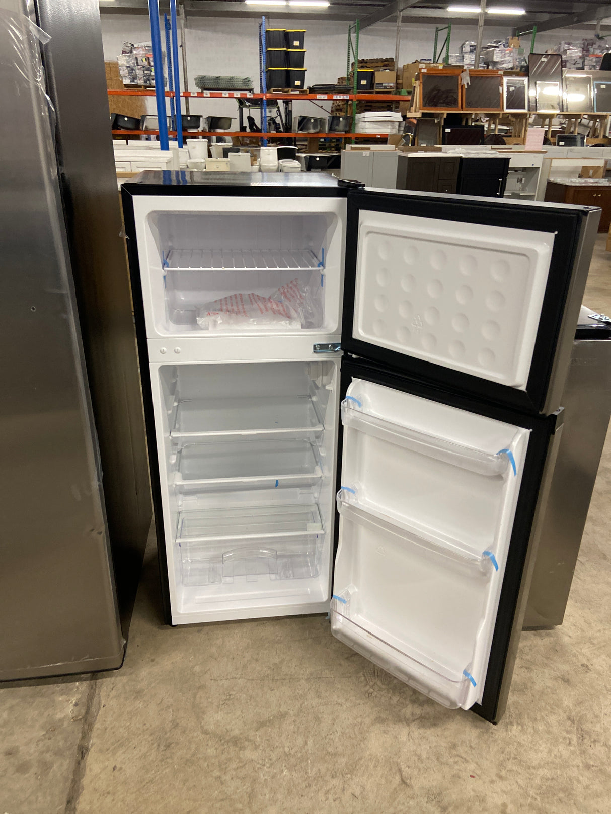 4.5 cu. ft. 2-Door Mini Refrigerator in Platinum Steel with Freezer