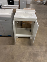 Oakley 25 in. Single Sink White Bath Vanity with White Cultured Marble Top (Assembled)