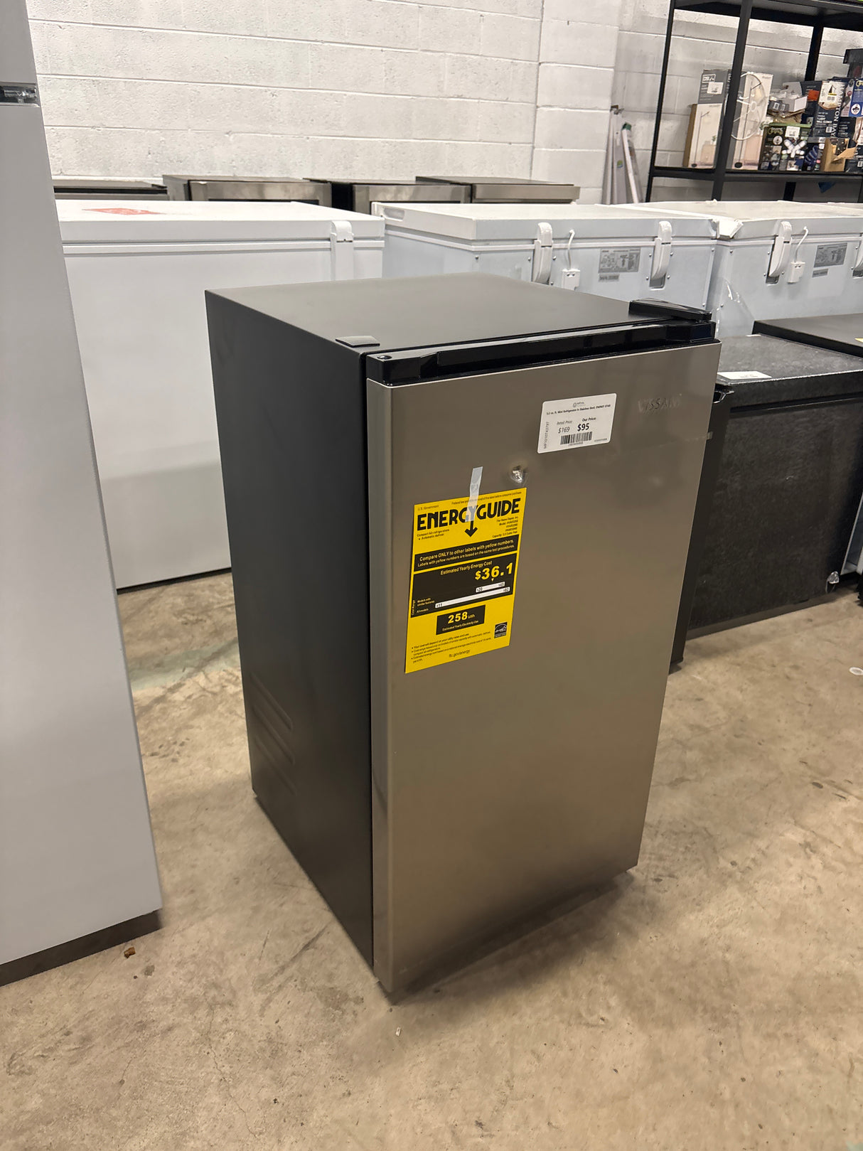 3.2 cu. ft. Mini Refrigerator in Stainless Steel, ENERGY STAR