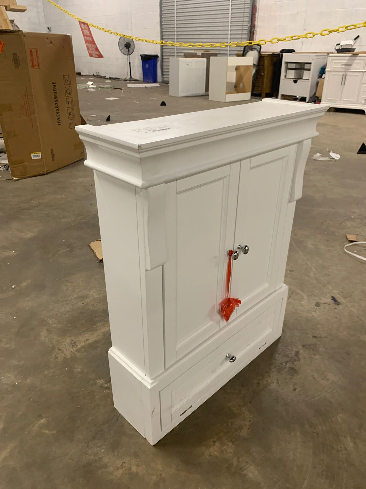 Naples 26.5 in. W x 8 in. D x 32.8 in. H Bathroom Storage Wall Cabinet in White