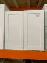 Cambridge White Plywood Shaker Stock Assembled Wall Cabinet with 2 Soft Close Doors (30 in. x 30 in. x 12.5 in.)