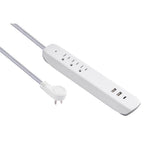 4 ft. Multiple Outlet and Wall Mounted Surge Protector Set (3-Pack)