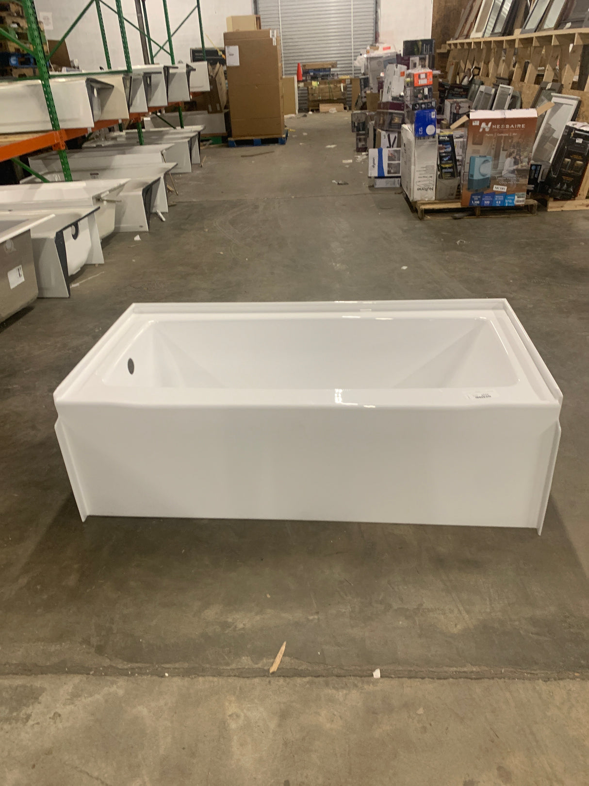 Classic 500 60 in. Left Drain Rectangular Alcove Bathtub in High Gloss White