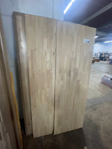 6 ft. L x 39 in. D Unfinished Hevea Butcher Block Island Countertop in With Standard Edge