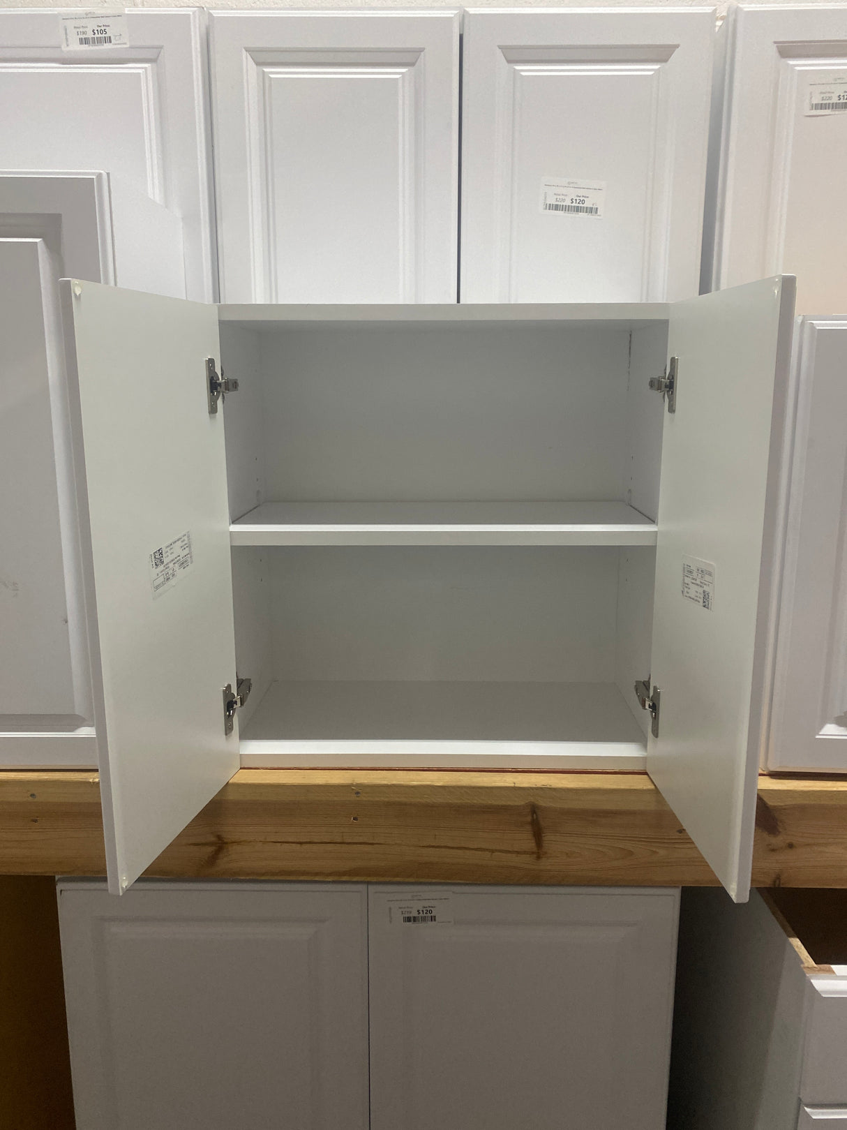 Designer Series Elgin 24 in. W x 12 in. D x 24 in. H Assembled Raised Panel Wall Bridge Kitchen Cabinet in White