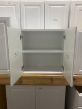 Designer Series Elgin 24 in. W x 12 in. D x 24 in. H Assembled Raised Panel Wall Bridge Kitchen Cabinet in White