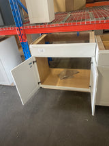 Westfield Feather White Assembled Sink Base Kitchen ACCabinet (36 in. W x 23.75 in. D x 35 in. H)