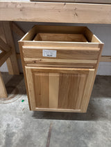 Hampton 24 in. W x 24 in. D x 34.5 in. H Assembled Base Kitchen Cabinet in Natural Hickory with Ball-Bearing Glides