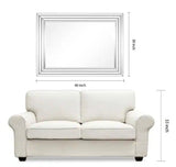 Medium Rectangle Clear Beveled Glass Modern Mirror (30 in. H x 40 in. W)