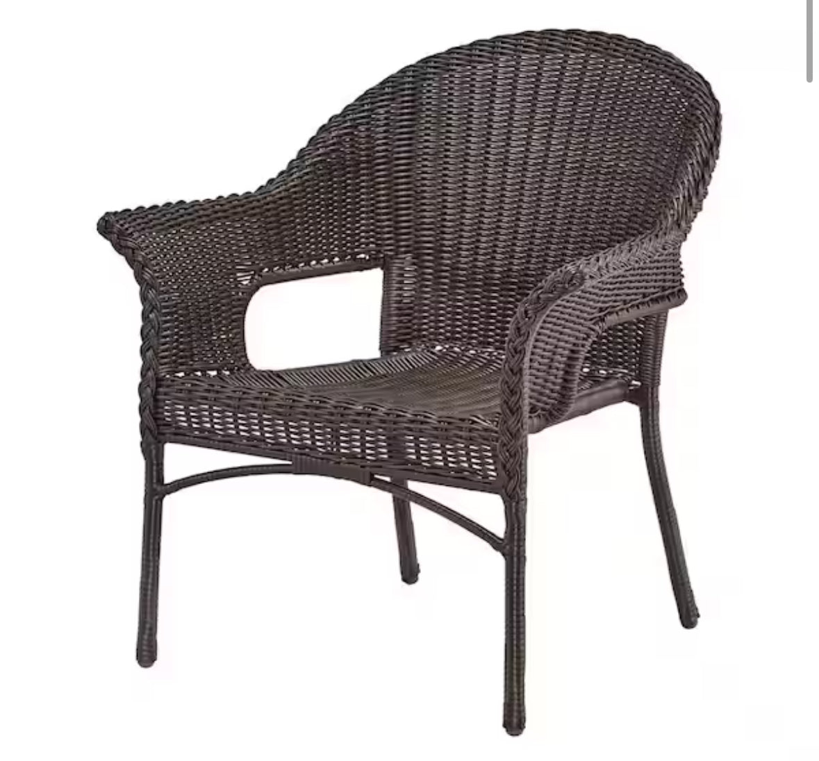 Emerald View Brown Wicker Outdoor Stack Lounge Chair