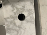 Aberdeen 30 in. W x 22 in. D x 34 in. H Single Sink Bath Vanity in Black with Carrara Marble Top (cracked)