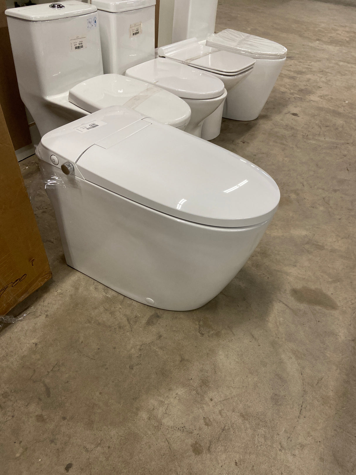 Non-Electric Elongated Bidet Toilet 1.0 GPF in White with ADA Chair Height, Foot Kick to Flush, Map Flush 1000 g