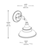 11 in. Black Barn Outdoor Wall Light Sconce