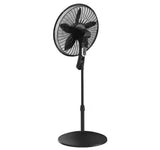 20 in. 4 Speeds Pedestal Fan in Black with 90 Degrees Tilt Adjustment, Adjustable Height, Oscillating, Remote,Timer