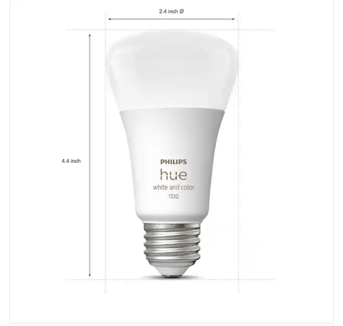 75-Watt Equivalent A19 Smart Wi-Fi LED Color Changing Light Bulb Starter Kit (4 Bulbs and Bridge)