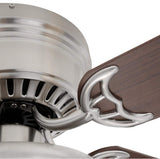 Hugger 52 in. LED Indoor Brushed Nickel Ceiling Fan with Light Kit