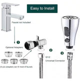 2.5 in. H x 7 in. W x 3.5 in. D Faucet Sink Sprayer Attachment Set with Hose, Faucet Aerator and Brass Diverter Valve