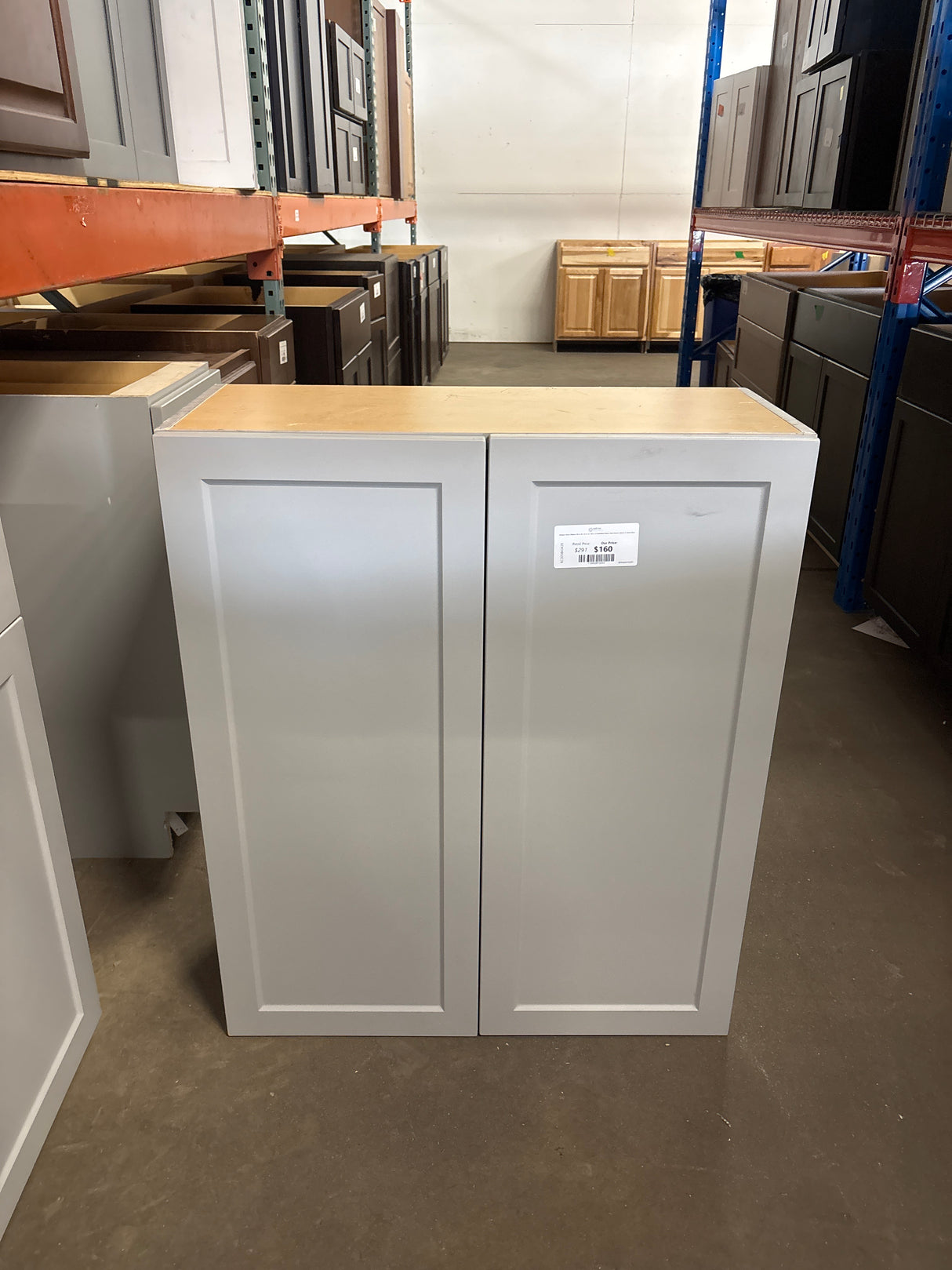 Designer Series Melvern 30 in. W x 12 in. D x 36 in. H Assembled Shaker Wall Kitchen Cabinet in Heron Gray