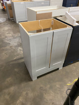24 in. W x 19 in. D x 33 in. H Single Sink Freestanding Bath Vanity in Pearl Gray with White Cultured Marble Top