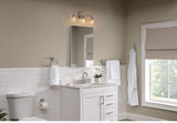 Marsden 23.5 in. 3-Light Brushed Nickel Transitional Vanity with Bathroom Hardware Kit