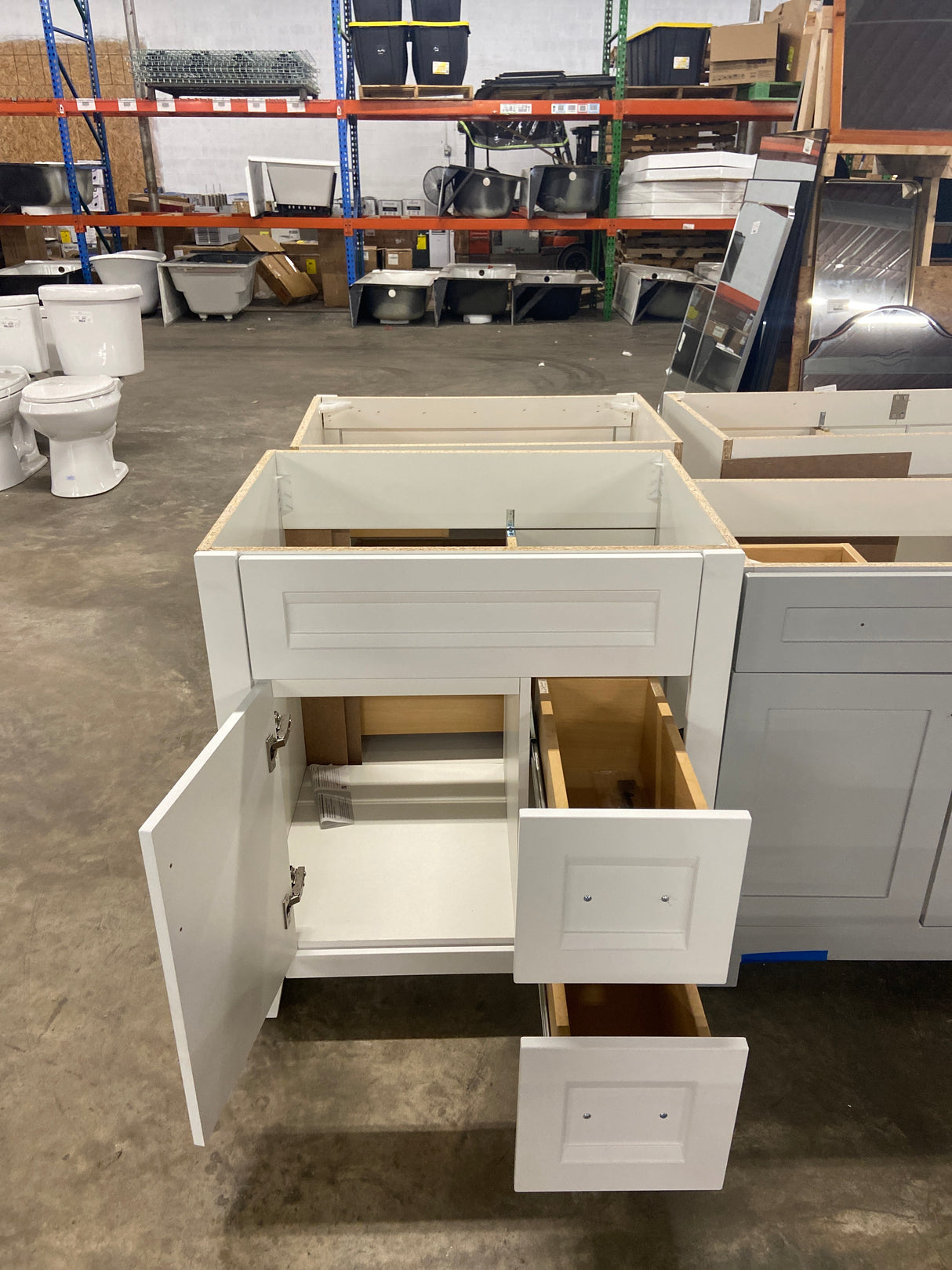 Ridge 30 in. W x 22 in. D x 34 in. H Bath Vanity Cabinet without Top in White