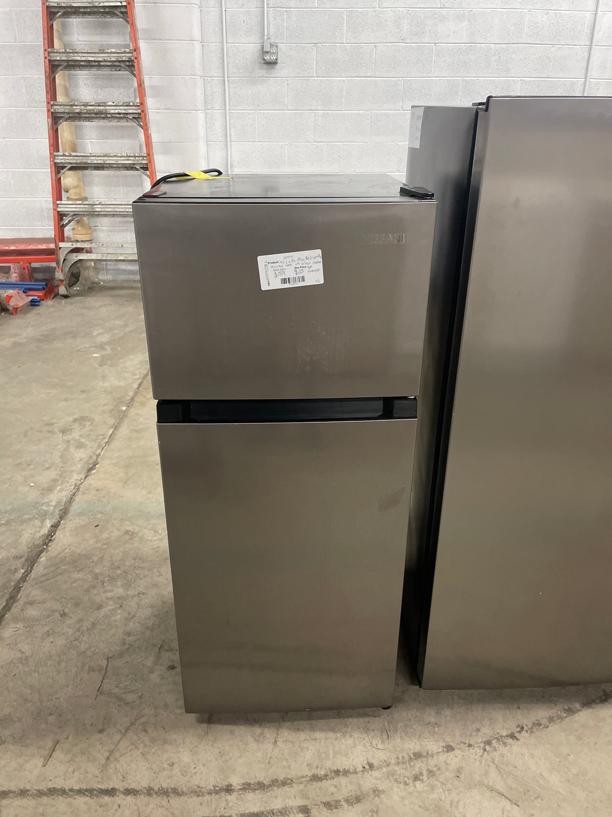 4.5 cu. ft. 2-Door Mini Refrigerator in Platinum Steel with Freezer
