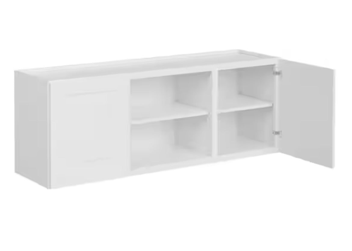 Greenwich Verona White 23 in. H x 60 in. W x 12 in. D Plywood Laundry Room Wall Cabinet with 3 Shelves