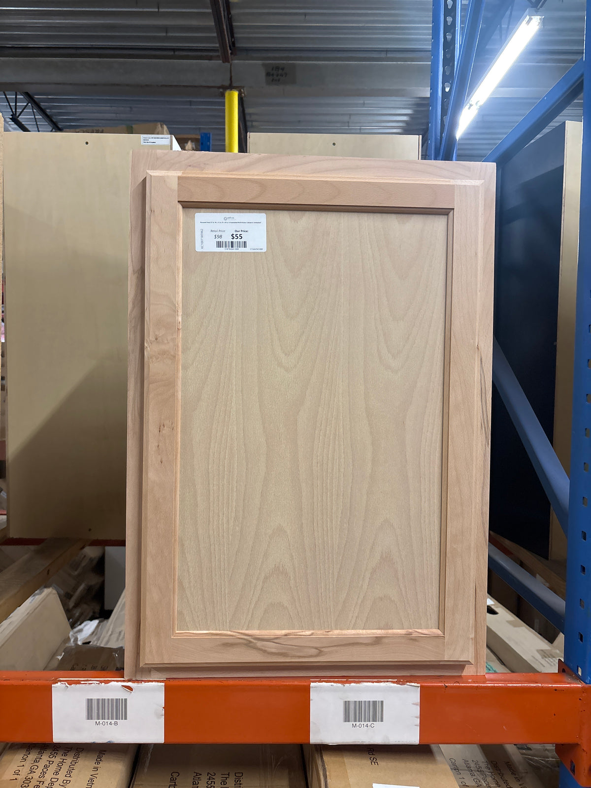 Recessed Panel 21 in. W x 12 in. D x 30 in. H Assembled Wall Kitchen Cabinet in Unfinished